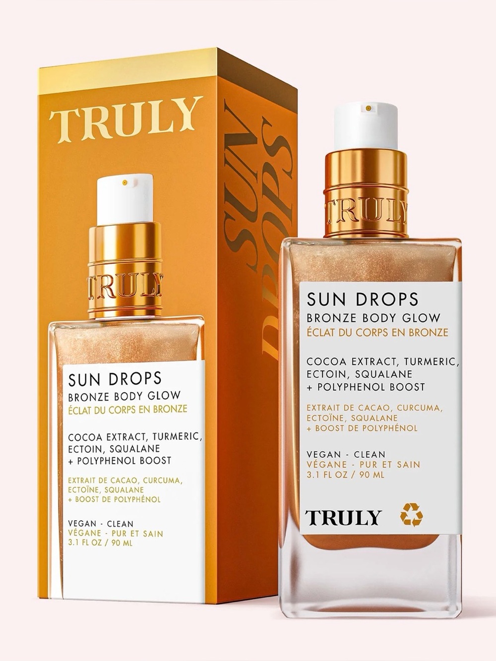 TRULY Sun Drops Bronze Body Glow - Gold & Orange